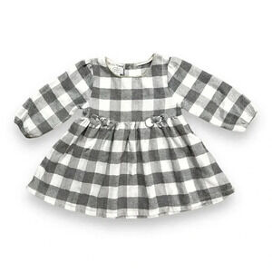 Mud Pie | Flannel Gingham Dress (6-9 mos)🩶